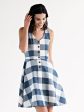 Mata Traders Midsummer Dream Dress Blue Plaid Online Hot Sale