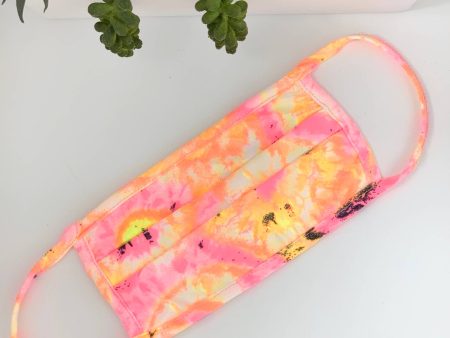 Neon Tie Dye Reusable Face Mask Discount