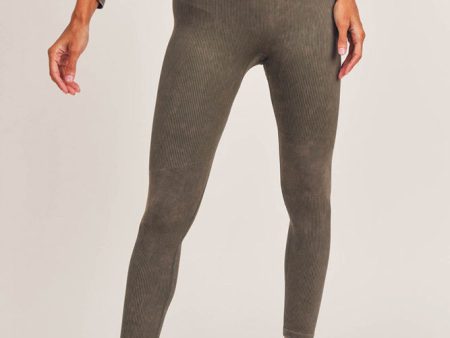 Mono B Ribbed Seamless Highwaist Leggings Online now