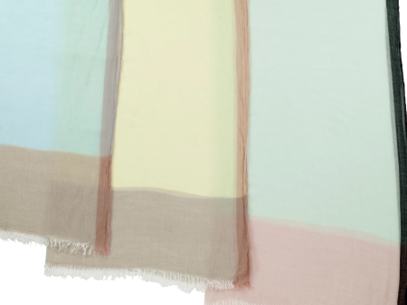 Color Block Scarf in Pastel Online now