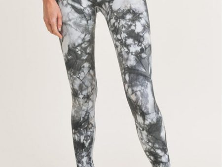 Mono B Glass Tie-Dye Seamless Ribbed Highwaist Leggings Sale