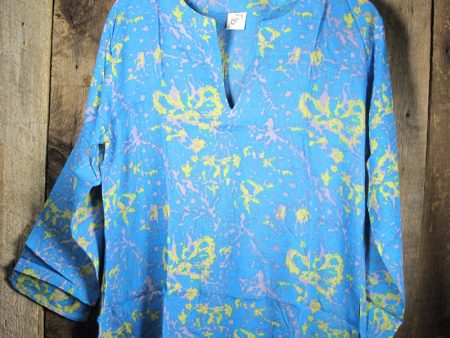 Batik Tunic Top Dye Yellow Hot on Sale