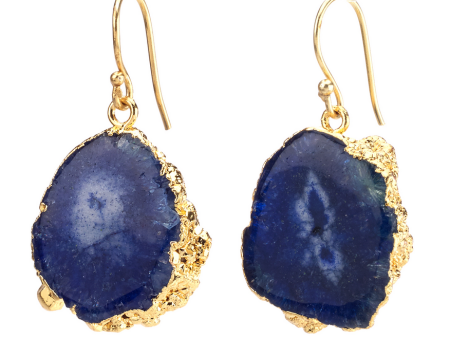 Agate Dangling Earrings - Blue Online