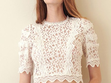 Storia Lace Crop Top For Cheap