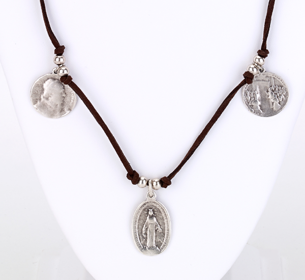 Vintage Religious Charm Long Necklace For Cheap