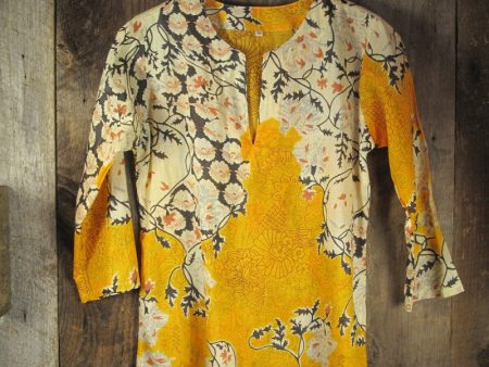 Yellow Asian Print Tunic Fashion