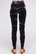 Black Maho Discharged Tie Dye Legging with Banded Waist For Cheap