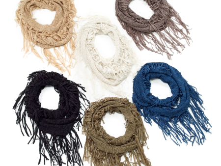 Fringe Ribbon Infinity Scarves Discount