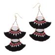 2-Tier Tassel and Stone Drop Earrings Discount