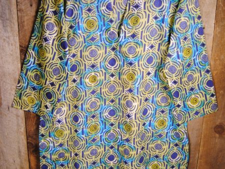 Cotton Tunic Top Modern Indian Print For Sale