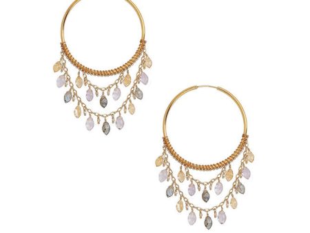 Chan Luu Multi Stone Statement Hoops For Discount