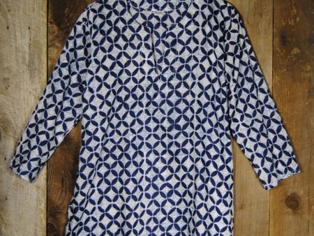 Cotton Tunic Top Navy Riviera For Discount