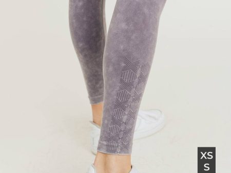 Mono B Waves and Crosses Mineral Wash Seamless Highwaist Leggings Discount