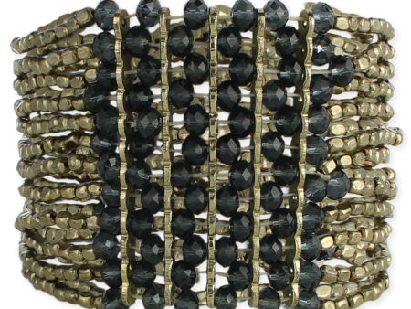 Wide Beaded Stretch Bracelet Online