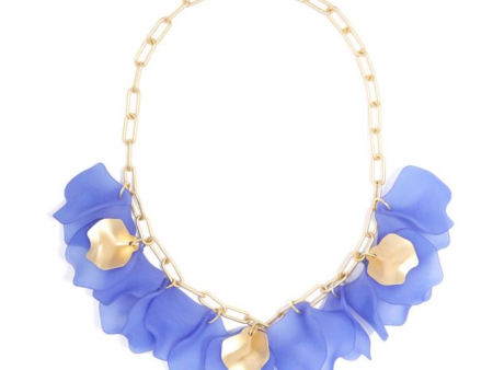 Zenzii Sheer Layered Petals Gold Collar Necklace Supply