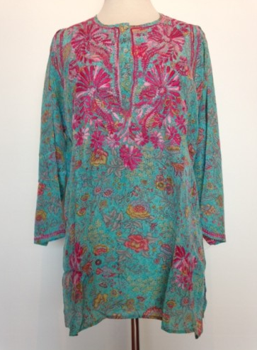 Silk Tunic in Blue Online Sale