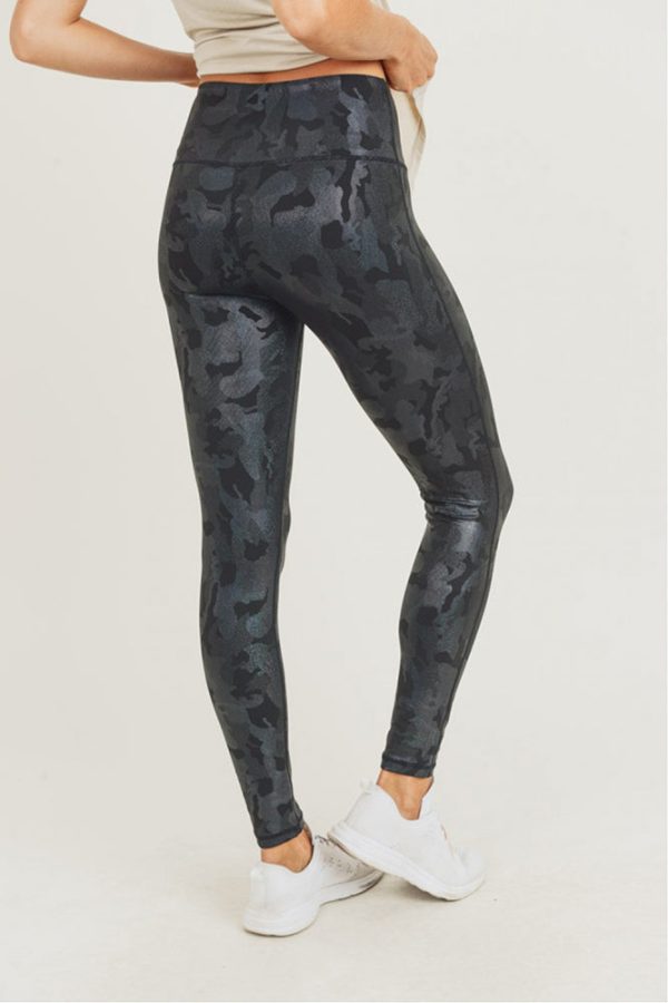 Mono B Camo Holographic Microdot Foil Highwaist Leggings Online Hot Sale