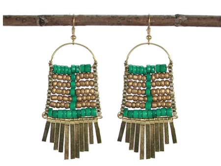 Abacus Earrings Teal on Sale