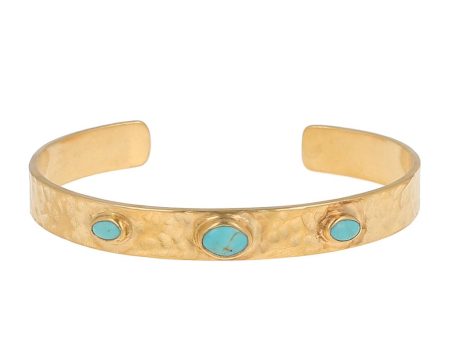 Chan Luu Turquoise Hammered Cuff Fashion