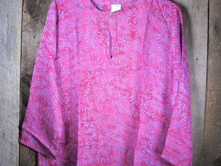 Batik Tunic with Lilac Corals For Cheap