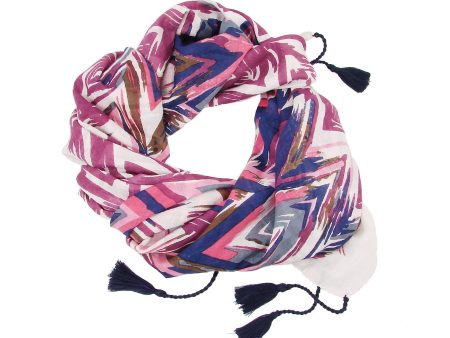 Flamestitch Scarf Pink Supply