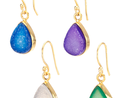 Drusy Teardrop Earrings Discount