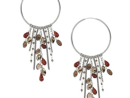 Chan Luu Garnet Mix Cluster Hoop Earrings For Discount