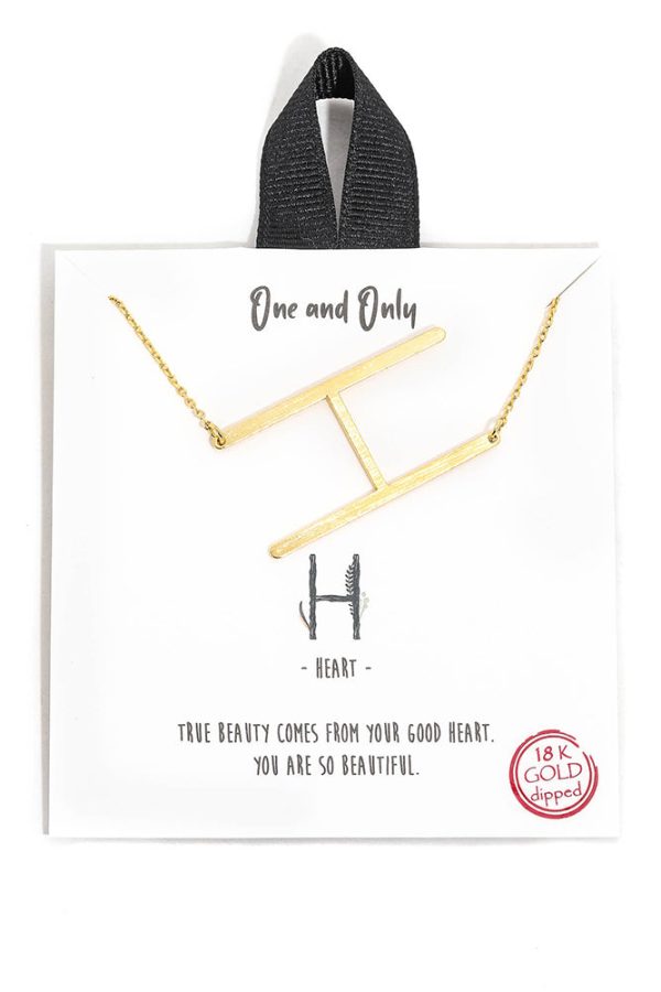 18k Gold Dipped Initial Letter Necklaces Online Sale