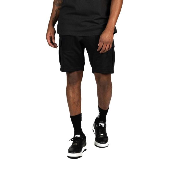 Q+ Regular Fit Cargo Shorts Jet Black Online now