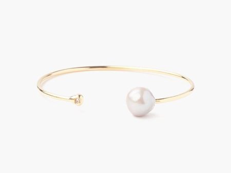 Chan Luu Grey Pearl And Gold Diamond Cuff For Cheap