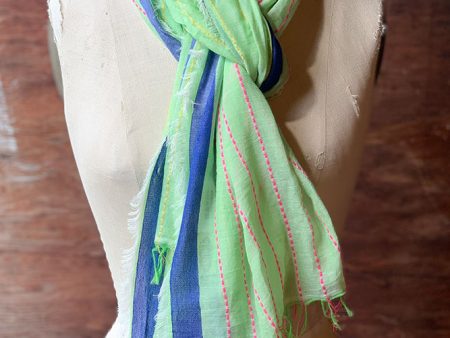 Dolma Cotton Scarf with Contrasting Stitching Fashion