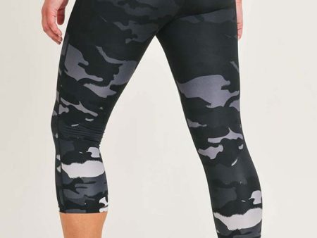 Mono B CURVY Camo Tip Ombre Print High-Waisted Capri Leggings Online