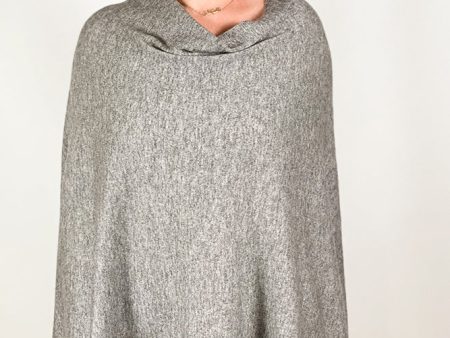 Dolma Cashmere Poncho Gray Online Hot Sale