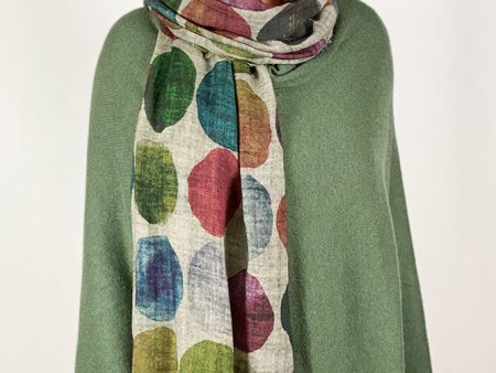 Dolma Cashmere Poncho Seaweed Green Discount