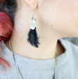 Clustered Disc Feathered Earrings For Discount