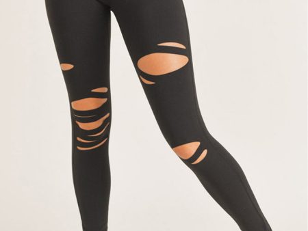 Mono B Laser-Cut Highwaist Leggings Discount