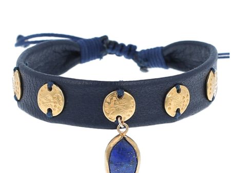 Chan Luu Lapis Pendant Leather Cuff Fashion