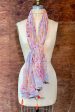 Dolma Cotton Scarf in Orange Lilac Hot on Sale