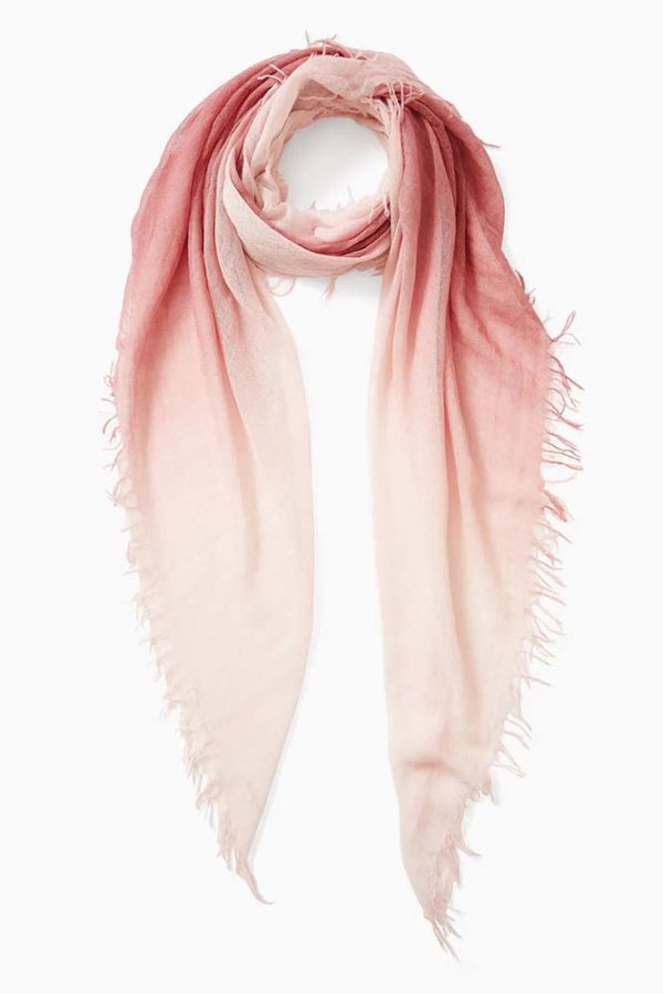 Chan Luu Dusty Rose Dip-Dyed Cashmere and Silk Scarf Online Sale