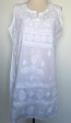 Sleeveless Embroidered White Tunic For Sale