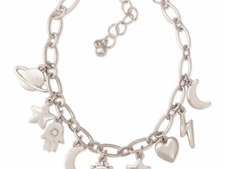 Zad Lucky Charms Silver Chain Bracelet Hot on Sale