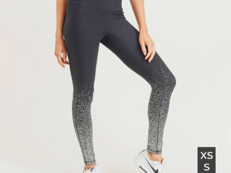 Mono B Metallic Raindrop Foil Highwaist Leggings Hot on Sale