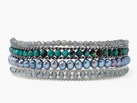 Chan Luu Turquoise Pearl Mix Naked Wrap Bracelet Online Sale