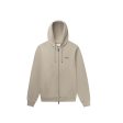 Q-Tape Regular Fit Zip Through Hoodie Silver Lining Supply