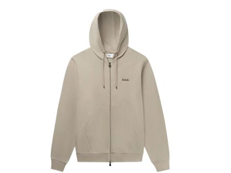 Q-Tape Regular Fit Zip Through Hoodie Silver Lining Supply