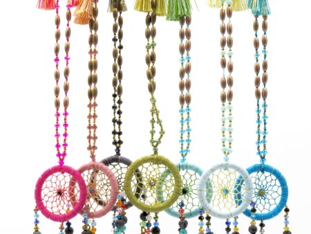 Beaded Long Dream Catcher Necklace with Charms For Cheap