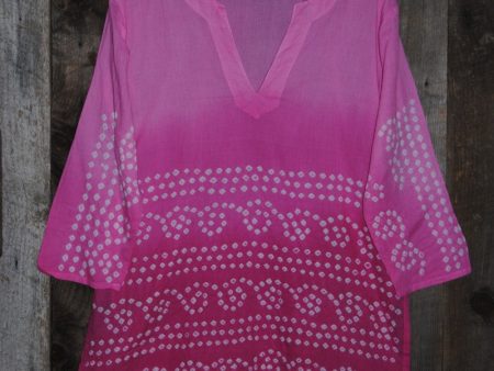 Bandhani Tunic Pink For Discount