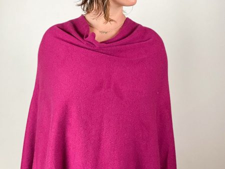 Dolma Cashmere Poncho Berry Sale