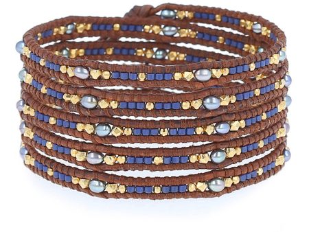 Chan Luu Blue Mix Seed Bead Wrap Bracelet Sale