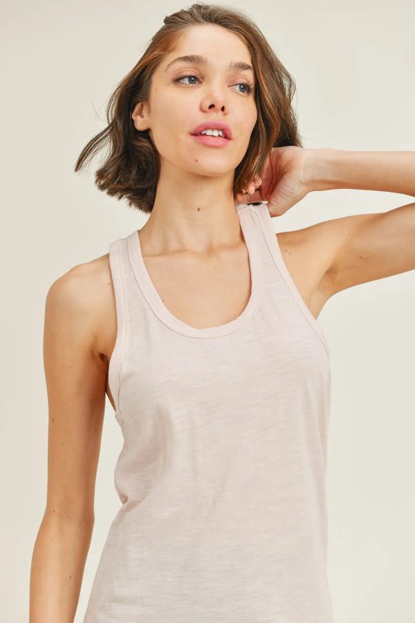 Mono B Essential Longline Athleisure Muscle Top on Sale